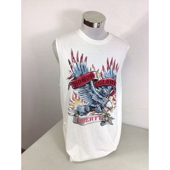 Patriotic Motorcycle Tank Top T Shirt Mens Large - Picture 3 of 6